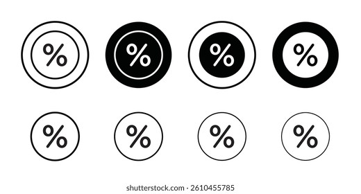 Percentage icon logo set vector