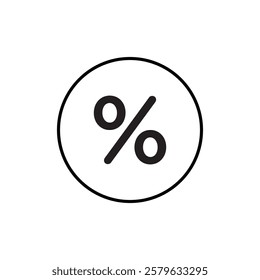 Percentage icon logo sign set vector outline