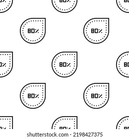 Percentage Icon Pattern. Seamless Percentage Pattern On White Background.