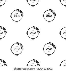 Percentage Icon Pattern. Seamless Percentage Pattern On White Background.