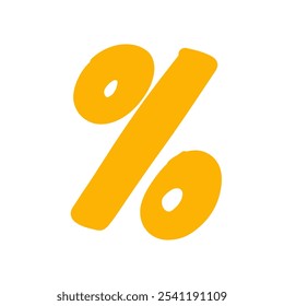 Percentage icon. Percent simple vector illustration isolated on transparent background 