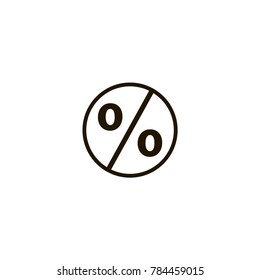 percentage icon. sign design