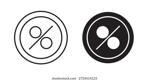 Prozentsymbol in einfachem flachen Trend modernes Grafikdesign abstraktes Logotypelement
