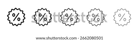 Percentage icon Symbol concept for web design.simple line vector icon. logo illustration.
