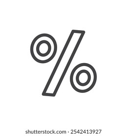 Percentage Icon Symbol mark in filled style