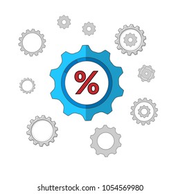 Percentage icon vector.Can be used as icon or logo for websites, applications, mobile and UI design, vector illustration