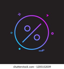 percentage icon vector design