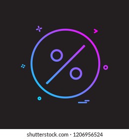 percentage icon vector design