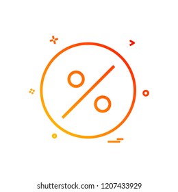 percentage icon vector design