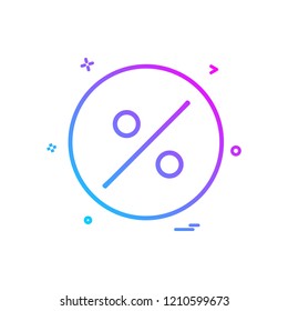 percentage icon vector design