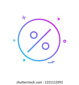 percentage icon vector design