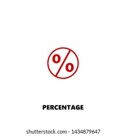 percentage icon. percentage vector design. sign design. red color