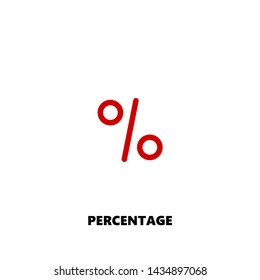 percentage icon. percentage vector design. sign design. red color