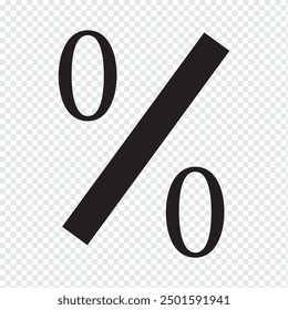 percentage icon vector. percentage icon Discount and sale symbol. Logo icon isolated on PNG background. Vector illustration.