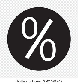 percentage icon vector. percentage icon Discount and sale symbol. Logo icon isolated on PNG background. Vector illustration.