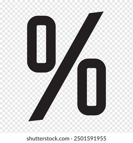 percentage icon vector. percentage icon Discount and sale symbol. Logo icon isolated on PNG background. Vector illustration.