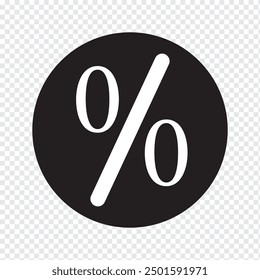 percentage icon vector. percentage icon Discount and sale symbol. Logo icon isolated on PNG background. Vector illustration.