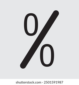 percentage icon vector. percentage icon Discount and sale symbol. Logo icon isolated on PNG background. Vector illustration.