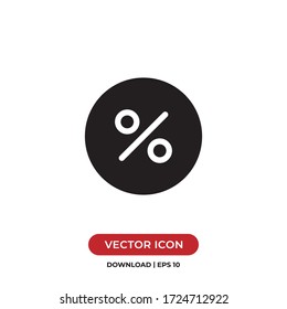 Percentage Icon Vector. Discount Sign