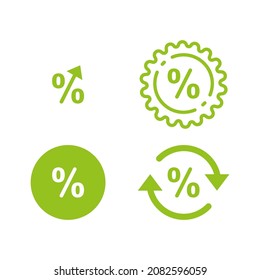 Percentage icon vector illustration. Business, finance symbol. Vector in flat design