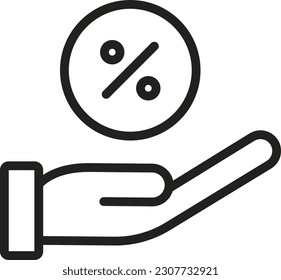 Percentage icon vector image. Suitable for mobile application web application and print media.