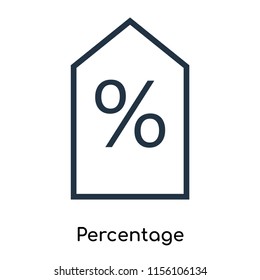 Percentage icon vector isolated on white background, Percentage transparent sign , thin symbols or lined elements in outline style