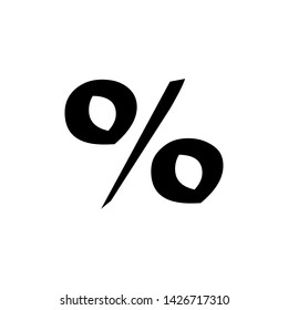 Percentage Icon Vector Logo Template Illustration  - Vector