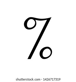Percentage Icon Vector Logo Template Illustration  - Vector