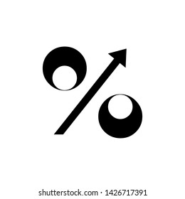 Percentage Increase Icon Increase Income Discount Stock Vector (Royalty ...