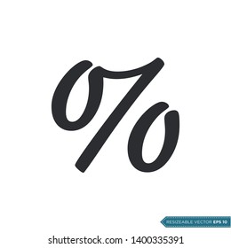 Percentage icon vector template flat design