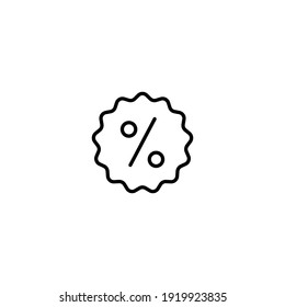 Percentage Icon Vector For Web, Computer And Mobile App