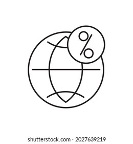 Percentage icons symbol vector elements for infographic web