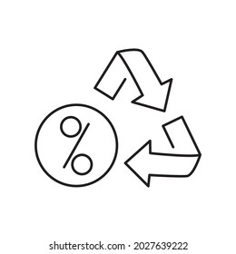Símbolo de porcentaje elementos vectoriales para web infográfica