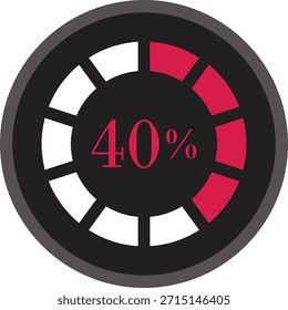 Icono de progreso de carga de círculo de infografías porcentuales. Carga en círculo y colección de progreso en círculo. Conjunto de diagramas porcentuales de círculos para infografías. progreso de la Descarga. Estado de carga de colección.