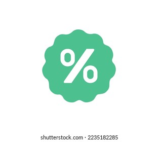 Percentage label, Discount label icon logo design. Percent price tag. Discount. Sales with an excellent offer for shopping, special offer promotion reminder vector design and illustration.