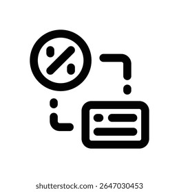 percentage line icon. Clean and minimalist vector icon for websites, mobile apps, presentations, and logos. Fully scalable and customizable for any project.