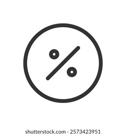 Percentage line icon. Vector illustration