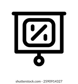 percentage line icon. vector icon for your website, mobile, presentation, and logo design.