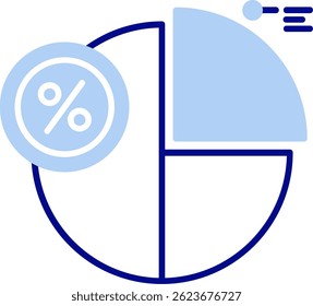Percentage Line vector Icon Design