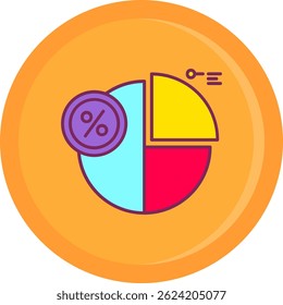 Percentage Line vector Icon Design