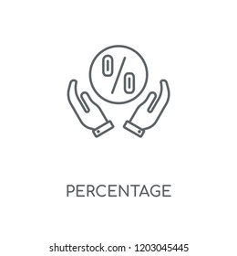 Percentage linear icon. Percentage concept stroke symbol design. Thin graphic elements vector illustration, outline pattern on a white background, eps 10.
