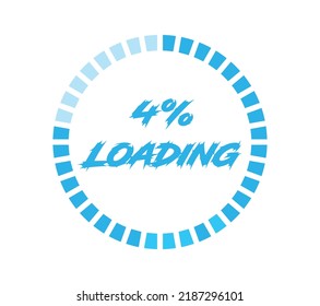 percentage loading sign label vector art illustration with awesome font on white background