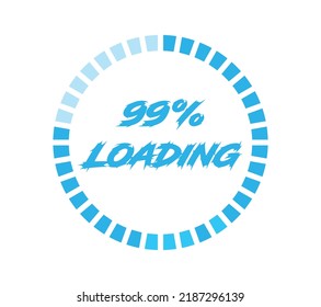 percentage loading sign label vector art illustration with awesome font on white background