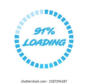 percentage loading sign label vector art illustration with awesome font on white background