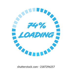 percentage loading sign label vector art illustration with awesome font on white background