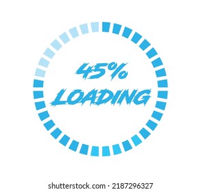 percentage loading sign label vector art illustration with awesome font on white background