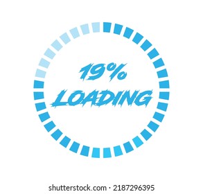 percentage loading sign label vector art illustration with awesome font on white background