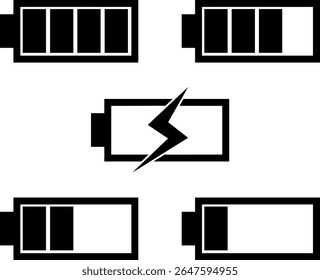 porcentagem da bateria do telefone celular acabando até ficar cheia. elemento icon