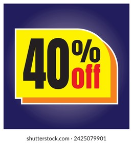 percentage numbers YELLOW BLUE ORANGE 