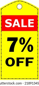percentage off Sale. Discount offer price sign. Special offer symbol. Discount tag badge Vector Illustration. Perfect design for shop and sale banners yelow black and re